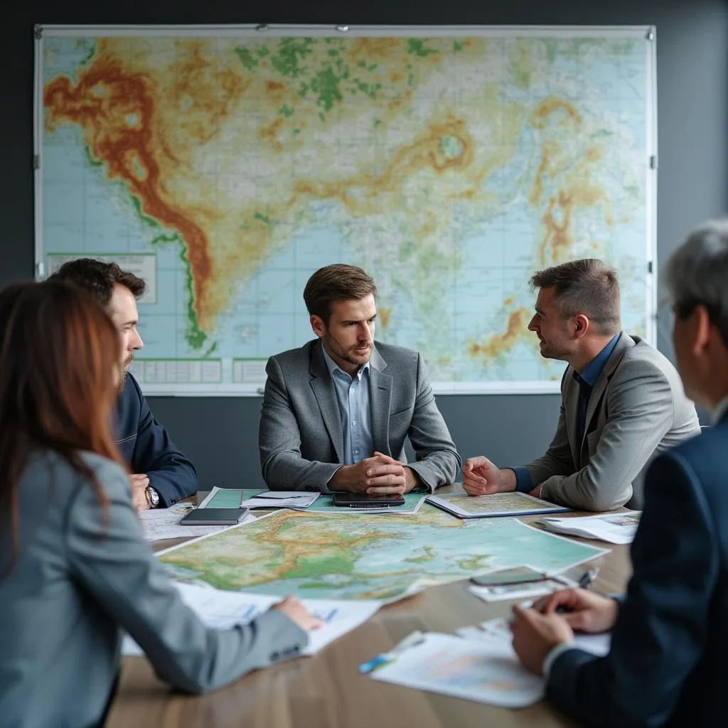 Equipo de inversión analizando datos
